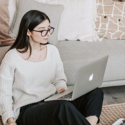 Network servers in a data center. Swallow depth of Field
